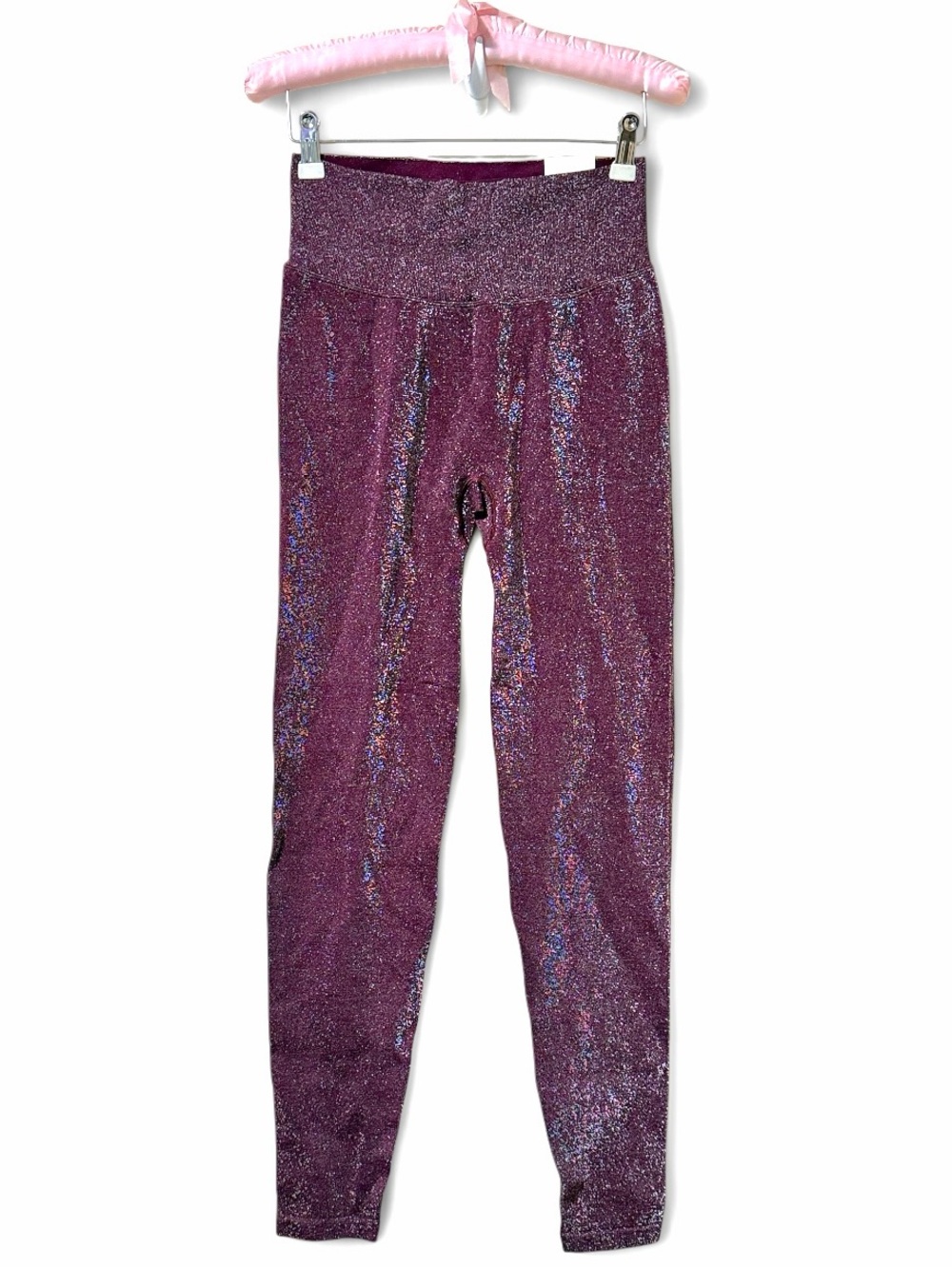 PINK Victoria’s Secret Seamless Classic Shimmer Leggings Size Medium